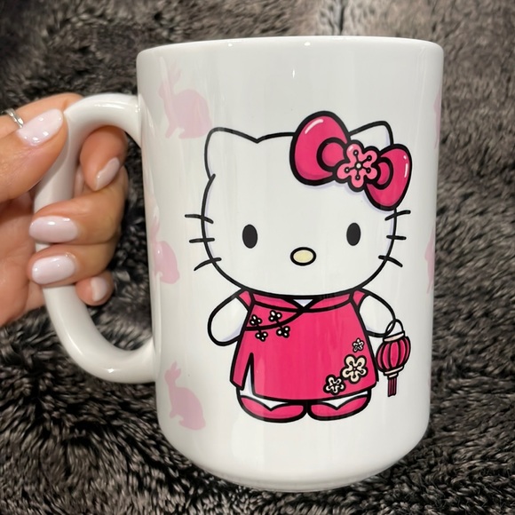 NEW✨Pink Bunny Hello Kitty Mug✨ The year of the rabbit 2023 Chinese New Year 🧧 - Picture 1 of 4